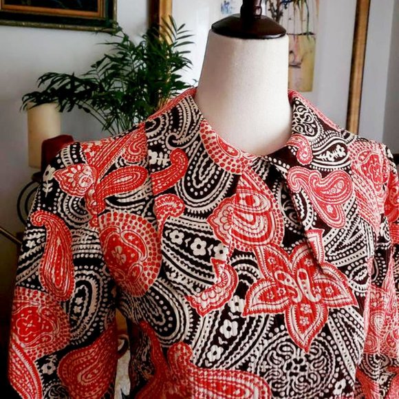 Vintage 60s Dog Ear Collar Mini Dress - Picture 2 of 5